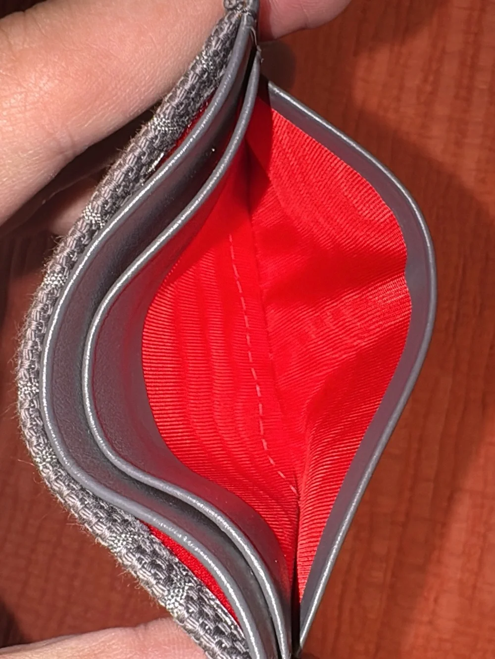 Christian Louboutin Gray Textured Card Holder